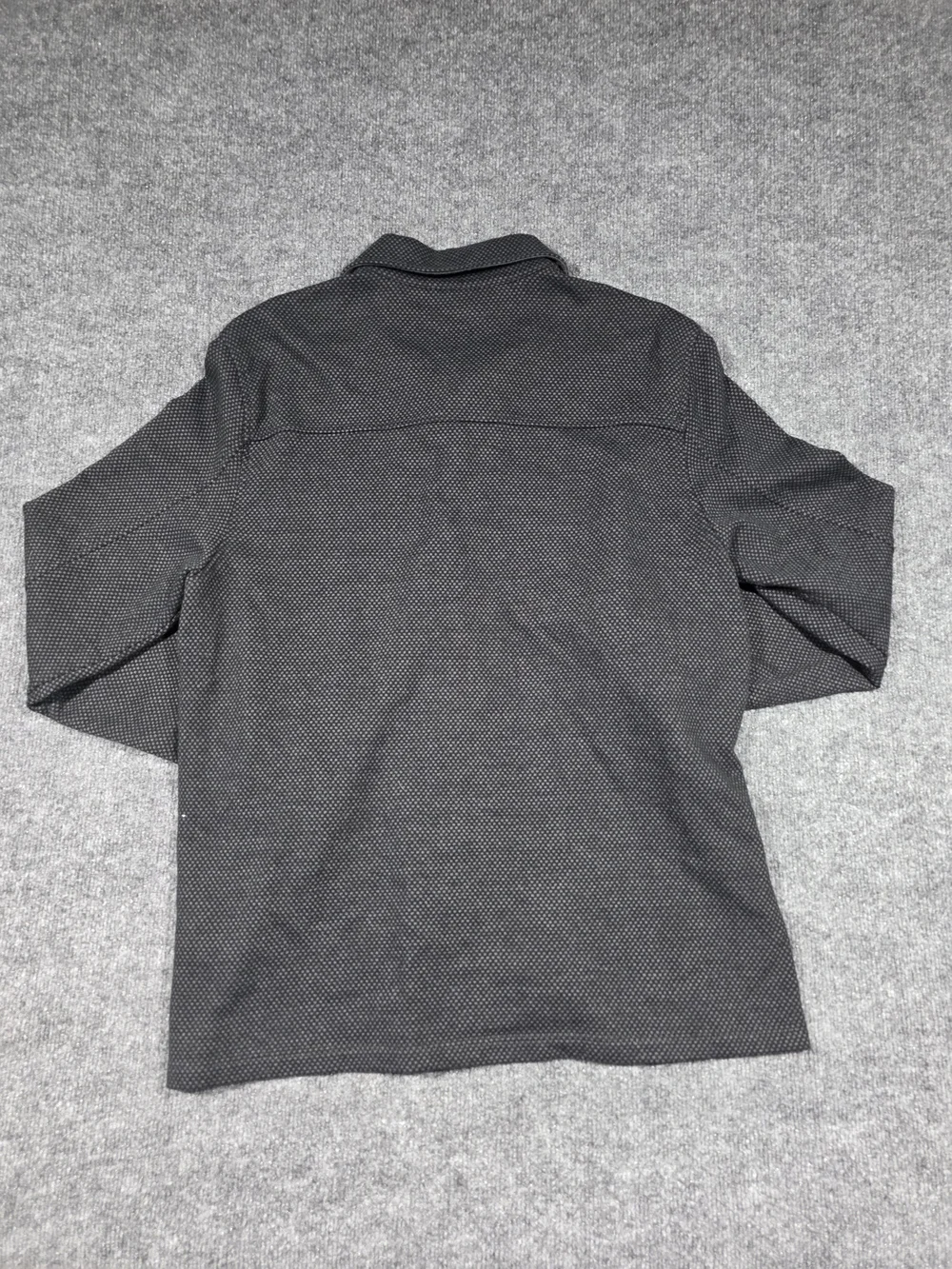 Ted Baker London Men XXL Charcoal Gray Geometric Pattern Long Sleeve Button Shir